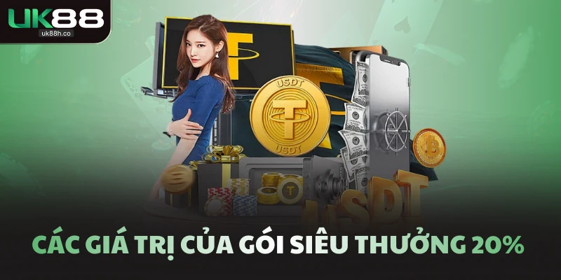 Các giá trị của gói siêu thưởng 20%